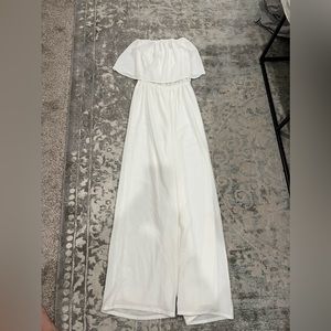 White Vici strapless jumpsuit. Size medium, worn very few times.